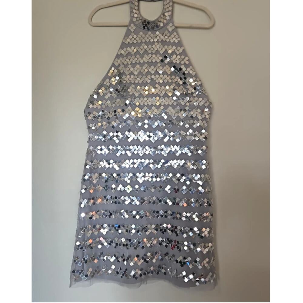 Adrianna by Adrianna Papell Women’s Beaded Halter Swing Dress – Size 12 - Picture 2 of 6